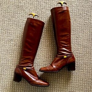 Ferragamo boots in brown, vintage style 7.5